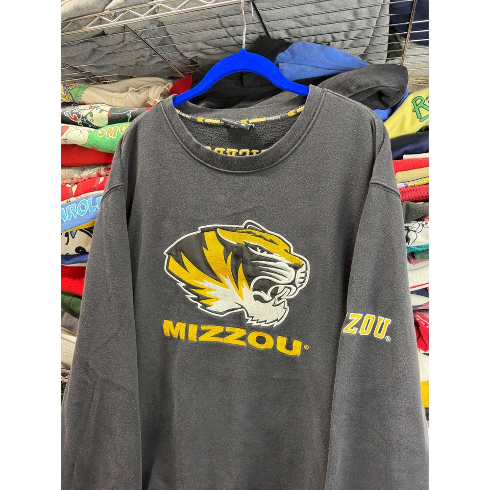 Colosseum Athletics Mizzou Tigers Sweatshirt Mens XL Missouri Crewneck Black